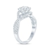 Thumbnail Image 2 of Now + Forever Diamond Twist Halo Engagement Ring 1 ct tw Round-cut 14K White Gold
