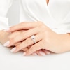 Thumbnail Image 3 of Diamond Twist Halo Engagement Ring 1 ct tw Round-cut 14K White Gold
