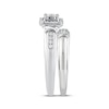 Thumbnail Image 2 of Now + Forever Round-Cut Diamond Cushion Halo &quot;X&quot; Engagement Ring 1/4 ct tw 10K White Gold