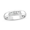 Thumbnail Image 1 of Now + Forever Men's Diamond &quot;X&quot; Wedding Band 1/6 ct tw 10K White Gold
