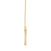 Thumbnail Image 1 of Diamond Cross Outline Necklace 1/8 ct tw 10K Yellow Gold 18"