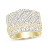 Thumbnail Image 0 of Men's Baguette & Round-Cut Diamond Diagonal Ring 3 ct tw 10K Yellow Gold