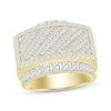 Thumbnail Image 1 of Men's Baguette & Round-Cut Diamond Diagonal Ring 3 ct tw 10K Yellow Gold