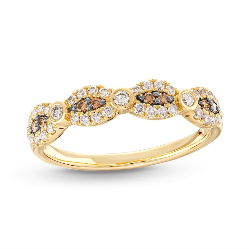 Main Image 1 of Le Vian Chocolate Waterfall Diamond Ring 3/8 ct tw 14K Honey Gold