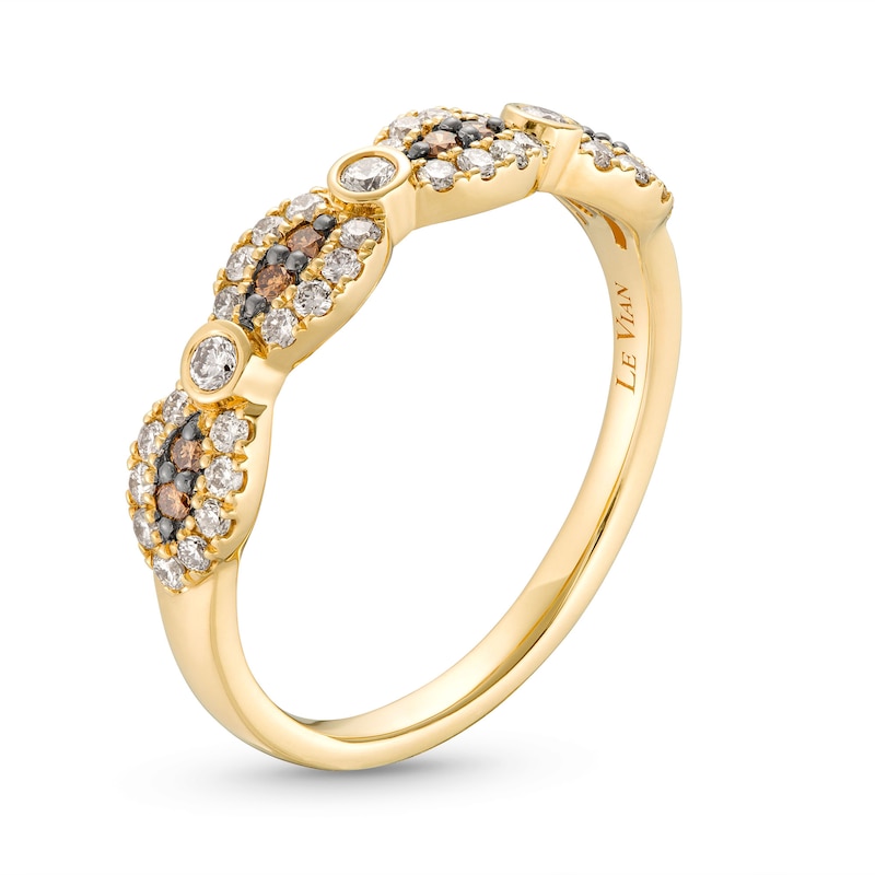 Main Image 2 of Le Vian Chocolate Waterfall Diamond Ring 3/8 ct tw 14K Honey Gold