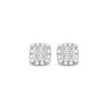 Thumbnail Image 2 of Princess-Cut Quad Diamond Stud Earrings 1/2 ct tw 10K White Gold