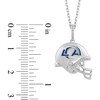 True Fans Los Angeles Rams 1/20 CT. T.W. Diamond Helmet Necklace in Sterling Silver