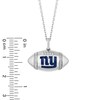 True Fans New York Giants Diamond Accent Football Necklace in Sterling Silver