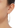 Thumbnail Image 3 of Diamond-Cut Hoop Earrings 10K Yellow Gold 50mm