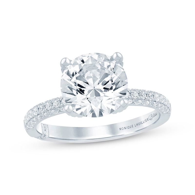 Monique Lhuillier Bliss Round-Cut Lab-Created Diamond Engagement Ring 3-5/8 ct tw 18K White Gold