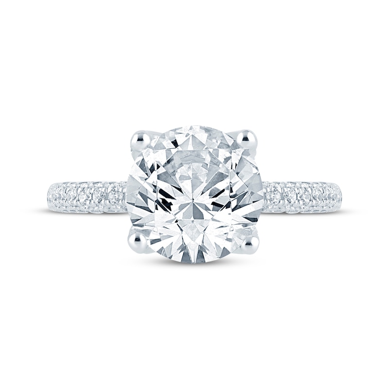 Monique Lhuillier Bliss Round-Cut Lab-Created Diamond Engagement Ring 3-5/8 ct tw 18K White Gold