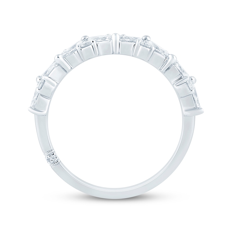 Monique Lhuillier Bliss Marquise & Round-Cut Lab-Created Diamond Anniversary Ring 1 ct tw 18K White Gold