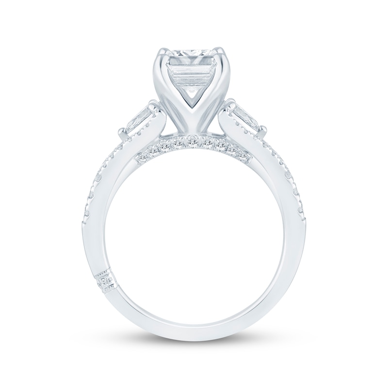 Monique Lhuillier Bliss Emerald-Cut Lab-Created Diamond Engagement Ring 2-1/2 ct tw 18K White Gold