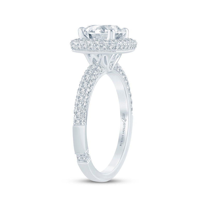 Monique Lhuillier Bliss Round-Cut Lab-Created Diamond Engagement Ring 2-1/8 ct tw 18K White Gold