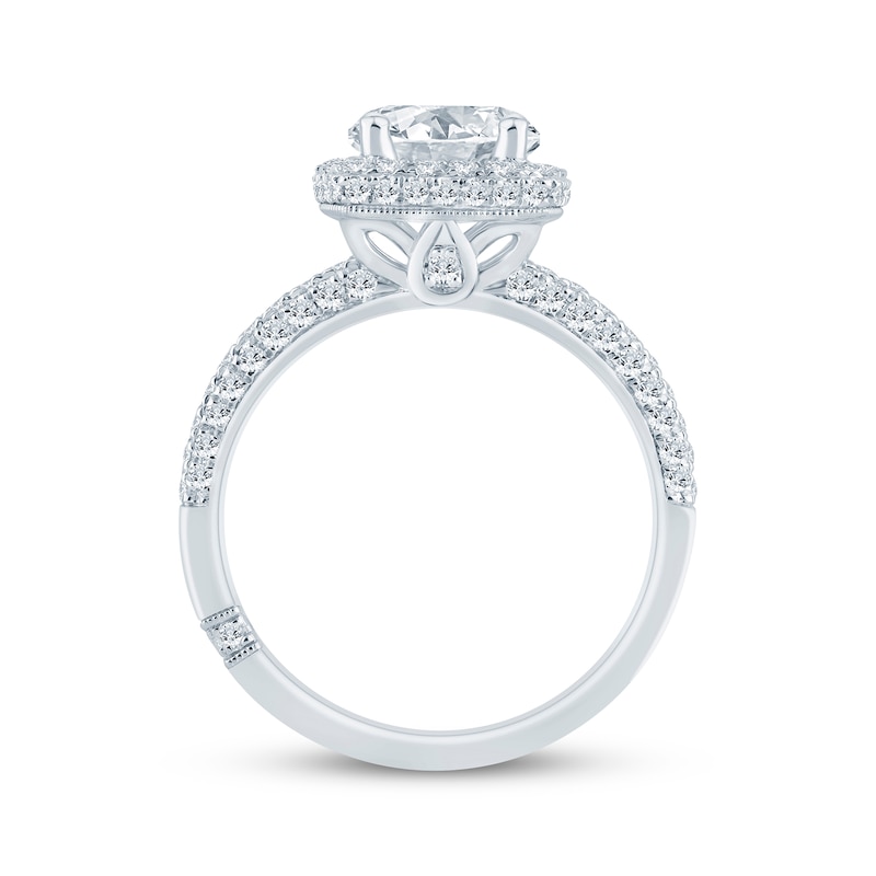 Monique Lhuillier Bliss Round-Cut Lab-Created Diamond Engagement Ring 2-1/8 ct tw 18K White Gold