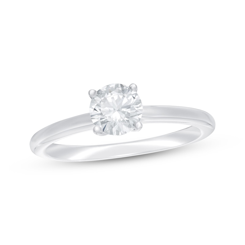 Lab-Created Diamonds by KAY Solitaire Engagement Ring 3/4 ct tw Round-Cut 14K White Gold (F/SI2)