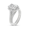 Thumbnail Image 2 of THE LEO Legacy Lab-Grown Diamond Emerald-Cut Halo Bridal Set 2-7/8 ct tw 14K White Gold