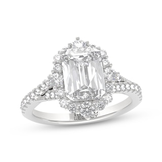 THE LEO Legacy Lab-Grown Diamond Emerald-Cut Engagement Ring 2-3/4 ct tw 14K White Gold