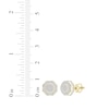Thumbnail Image 4 of Men's Baguette & Round-Cut Diamond Octagon Stud Earrings 1/3 ct tw 10K Yellow Gold