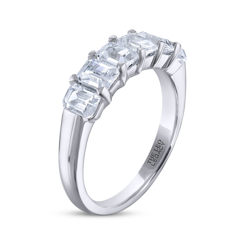 THE LEO Legacy Lab-Created Diamond Emerald-Cut Anniversary Ring 2 ct tw 14K White Gold