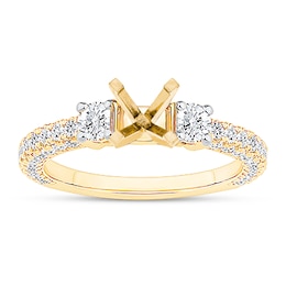 Now + Forever Diamond Engagement Ring Setting 1 ct tw 14K Yellow Gold