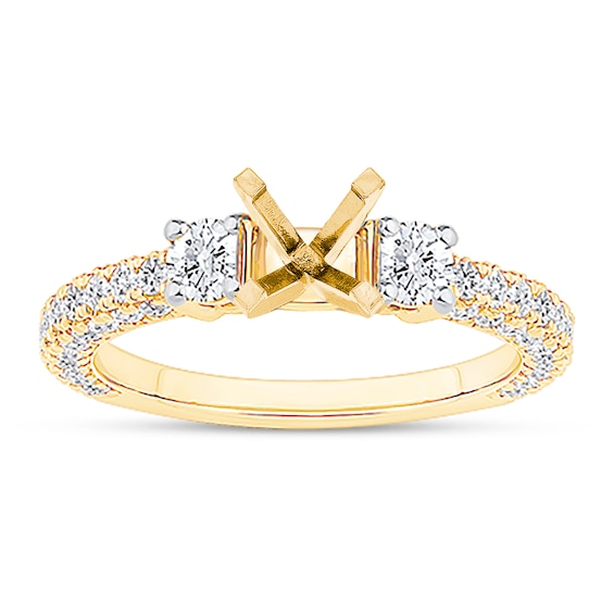 Now + Forever Diamond Engagement Ring Setting 1 ct tw 14K Yellow Gold