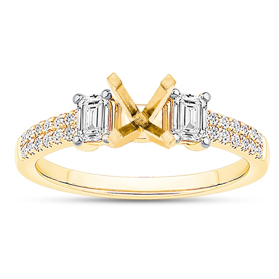 Now + Forever Diamond Engagement Ring Setting 1/2 ct tw 14K Yellow Gold