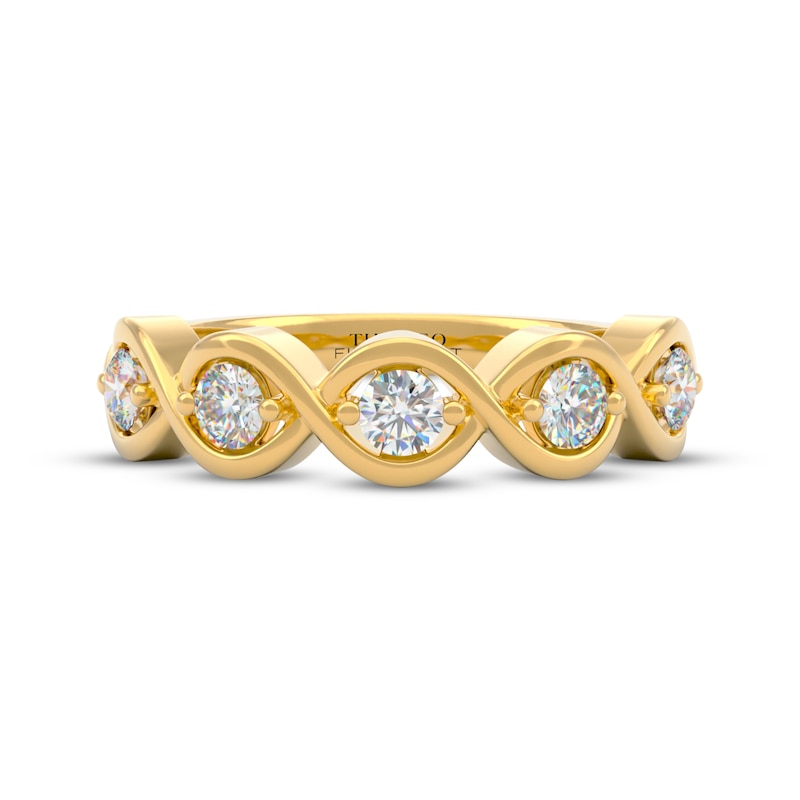 THE LEO First Light Diamond Five-Stone Anniversary Ring 1/2 ct tw 14K Yellow Gold