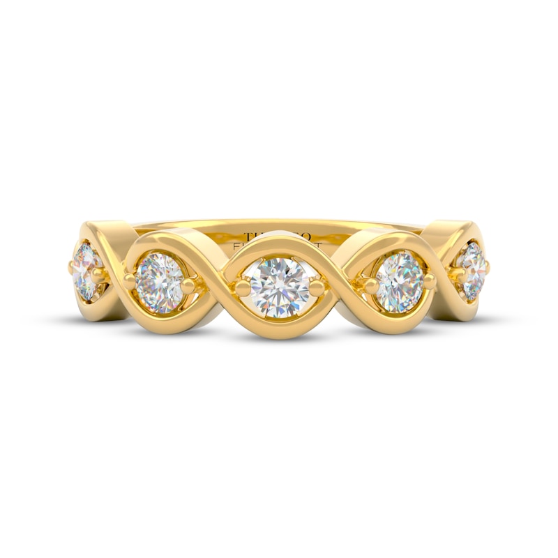 Main Image 3 of THE LEO First Light Diamond Five-Stone Anniversary Ring 1/2 ct tw 14K Yellow Gold