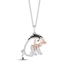 Thumbnail Image 0 of Disney Treasures Winnie the Pooh "Eeyore" Diamond Necklace 1/15 ct tw Sterling Silver & 10K Rose Gold 19"