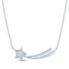Thumbnail Image 2 of Diamond Accent Shooting Star Bar Necklace Sterling Silver 18"