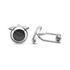 Thumbnail Image 3 of Black Carbon Fiber Circular Cufflinks Stainless Steel
