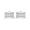 Thumbnail Image 2 of Rectangle Cufflinks Stainless Steel & Black Epoxy