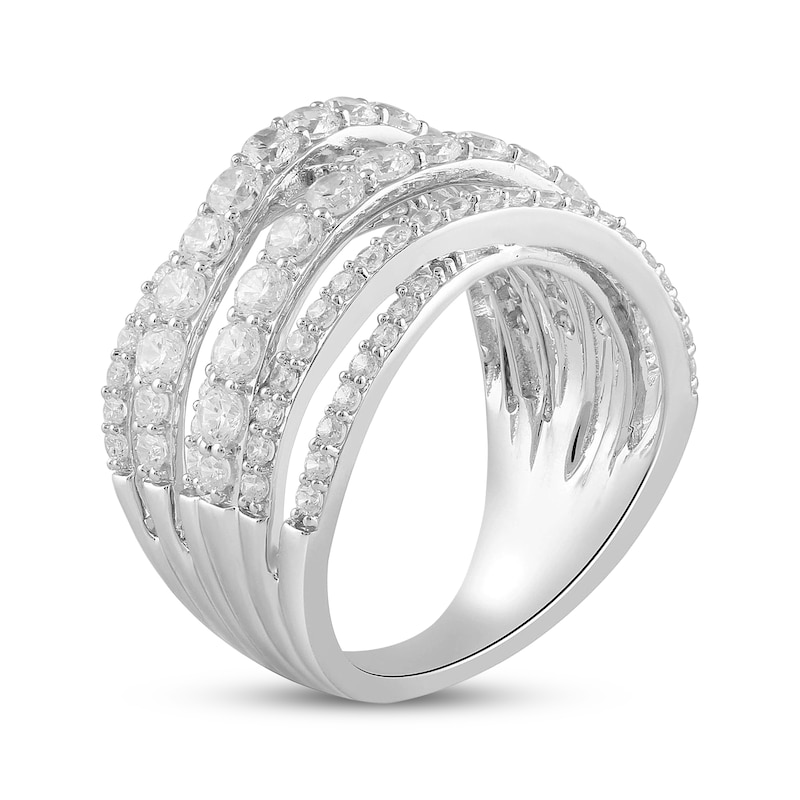 Main Image 2 of KAY Lab-Grown Diamonds Crossover Fashion Ring 2 ct tw 10K White Gold