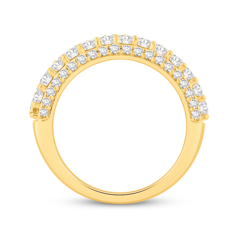 Main Image 3 of Diamond Multi-Row Anniversary Ring 1-1/2 ct tw 10K Yellow Gold