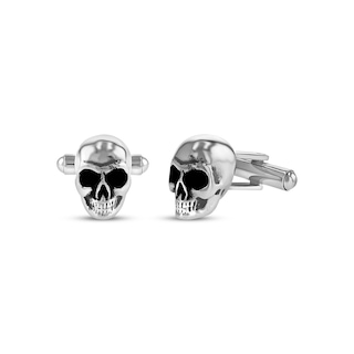 Skull Cufflinks Stainless Steel Black Ion Plating Kay