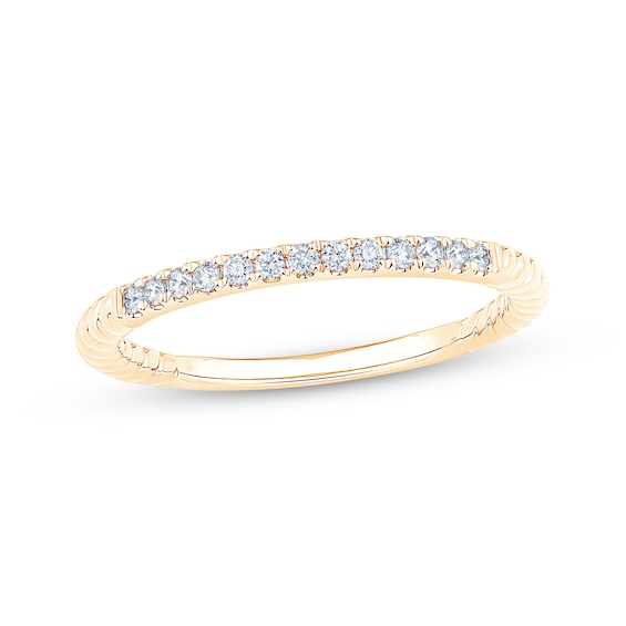 Now + Forever Lab-Grown Diamonds Wedding Band 1/8 ct tw 14K Yellow Gold