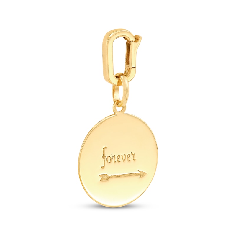 Main Image 2 of Charmed Memories &quot;Forever&quot; Arrow Disc Charm 10K Yellow Gold
