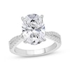 Thumbnail Image 1 of Lab-Grown Diamonds Oval-Cut Twist Shank Engagement Ring 4-1/4 ct tw 14K White Gold