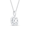 Thumbnail Image 3 of KAY Lab-Grown Diamonds Double Cushion Halo Necklace 1/2 ct tw 10K White Gold 18&quot;