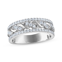 Now + Forever Diamond Twist Anniversary Ring 1/2 ct tw 14K White Gold