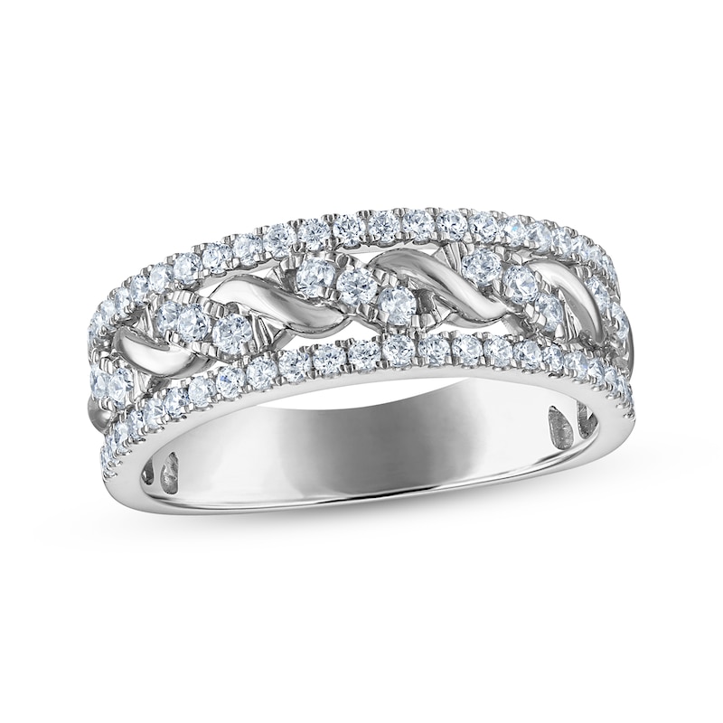 Main Image 1 of Now + Forever Diamond Twist Anniversary Ring 1/2 ct tw 14K White Gold