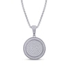 Thumbnail Image 1 of KAY Lab-Grown Diamonds Men's Circle Necklace 1 ct tw Sterling Silver 22&quot;