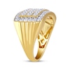 Thumbnail Image 2 of KAY Lab-Grown Diamonds Men's Multi-Row Rectangle Ring 2 ct tw 10K Yellow Gold
