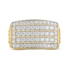 Thumbnail Image 3 of KAY Lab-Grown Diamonds Men's Multi-Row Rectangle Ring 2 ct tw 10K Yellow Gold