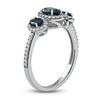 Thumbnail Image 2 of Sapphire & Diamond Ring 1/5 ct tw Round-cut 10K White Gold