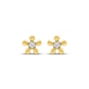 Thumbnail Image 2 of Diamond Solitaire Flower Stud Earrings 1/10 ct tw 10K Yellow Gold (I/I2)