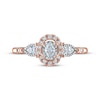 Thumbnail Image 3 of Memories Moments Magic Oval-Cut & Pear-Shaped Diamond Three-Stone Engagement Ring 1/3 ct tw 14K Rose Gold