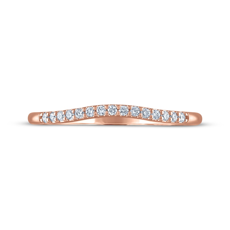 Main Image 3 of Now + Forever Diamond Contour Wedding Band 1/10 ct tw 14K Rose Gold