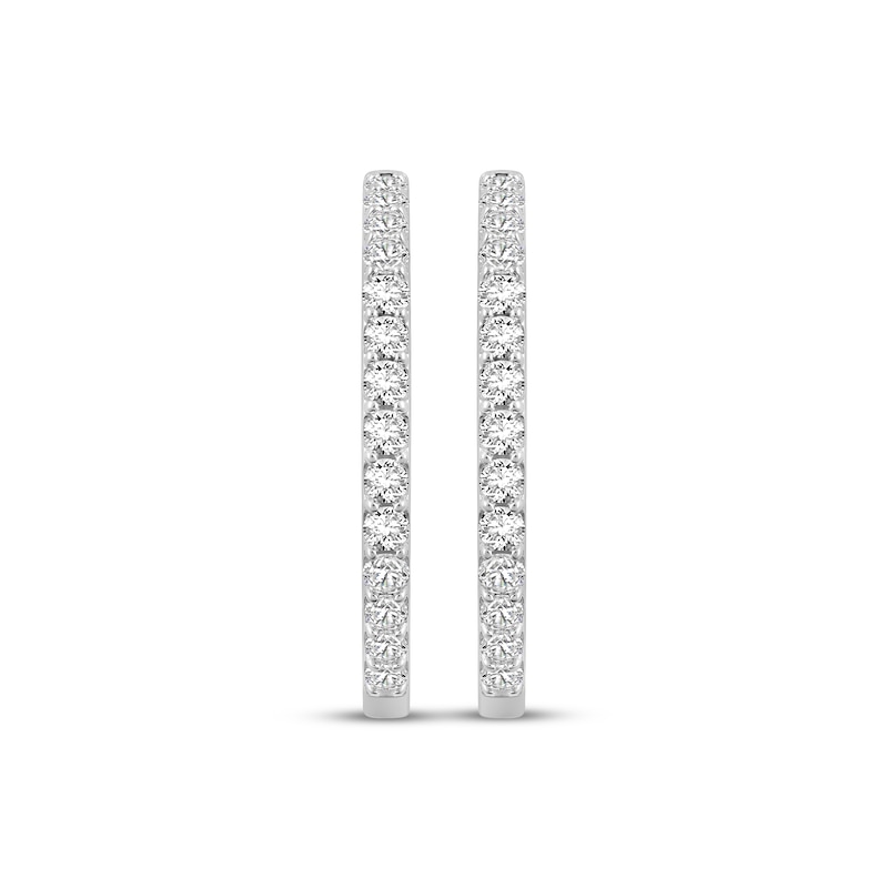 Main Image 2 of Diamond Inside-Out Hoop Earrings 2 ct tw 10K White Gold
